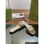 Gucci Women's Interlocking G cut-out slide sandals 694451 Gold 2024