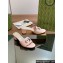Gucci Heel 5.5cm Women's Interlocking G cut-out slide sandals 782413 Light Pink 2024