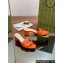 Gucci Heel 5.5cm Women's Interlocking G cut-out slide sandals 782413 Orange 2024