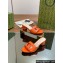 Gucci Heel 5.5cm Women's Interlocking G cut-out slide sandals 782413 Orange 2024