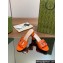 Gucci Heel 5.5cm Women's Interlocking G cut-out slide sandals 782413 Orange 2024