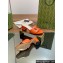Gucci Heel 5.5cm Women's Interlocking G cut-out slide sandals 782413 Orange 2024