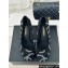 Chanel Heel 10.5cm Platform 2cm Pumps Black/Crystals CC Logo 2024