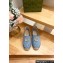Gucci Women's GG matelassé espadrille 621239 GG Denim Light Blue 2024