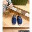 Gucci Women/Men Interlocking G slide espadrille 777366 in Canvas Blue 2024