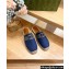 Gucci Women/Men Interlocking G slide espadrille 777366 in Canvas Blue 2024