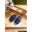 Gucci Women/Men Interlocking G slide espadrille 777366 in Canvas Blue 2024