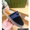 Gucci Women/Men Interlocking G slide espadrille 777366 in Canvas Black 2024