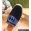 Gucci Women/Men Interlocking G slide espadrille 777366 in Canvas Black 2024