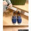 Gucci Women/Men Interlocking G espadrille 777365 in Canvas Blue 2024