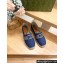Gucci Women/Men Interlocking G espadrille 777365 in Canvas Blue 2024