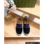 Gucci Women/Men Interlocking G espadrille 777365 in Canvas Black 2024