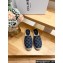 Celine Les Espadrilles Mules In Triomphe Stamped Denim Blue 2024