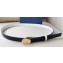 Dior Width 2cm Forever Reversible Belt in Smooth Calfskin Black/White/Gold 2024