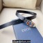 Dior Width 3cm C'est Belt in Smooth Calfskin Black/Silver 2024