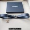 Chanel Metal CC Logo calfskin belt Black/Gold 2024