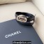 Chanel Width 2cm calfskin belt Black with Crystal and Pearl Buckle 2024