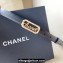 Chanel Width 2cm calfskin belt Black with Crystal and Pearl Buckle 2024