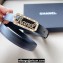 Chanel Width 2cm calfskin belt Black with Crystal and Pearl Buckle 2024