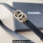 Chanel Width 2cm calfskin belt Black with Crystal and Pearl CC Logo Buckle 2024