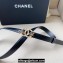Chanel Width 2cm calfskin belt Black with Crystal and Pearl CC Logo Buckle 2024