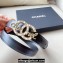 Chanel Width 2cm calfskin belt Black with Crystal and Pearl CC Logo Buckle 2024