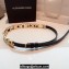 Alexander Wang Width 1.5cm Metal Letters Belt Black/Gold