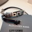Alexander Wang Width 1.5cm Metal Letters Belt Black/Silver