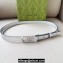 Gucci Width 2cm Thin belt Silver with crystal Double G buckle 751553 2024