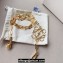 Loewe Anagram chain belt in brass Gold