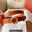 Loro Piana Width 2cm Ghiera Leather Belt Brown/Gold