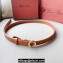 Loro Piana Width 2cm Ghiera Leather Belt Brown/Gold