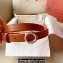 Loro Piana Width 2cm Ghiera Leather Belt Brown/Silver