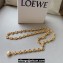Loewe Donut chain belt in brass Gold
