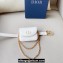 Dior Width 2cm Pouch Belt with Chain in Smooth Calfskin White 2024