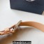 Prada Width 3.4cm Leather Reversible Belt Apricot/Silver 2024
