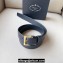 Prada Width 3.4cm Leather Reversible Belt Black/Gold 2024