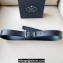 Prada Width 3.4cm Leather Reversible Belt Black 2024