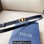 Dior Width 1.5cm 30 Montaigne Jolie Belt in Smooth Calfskin Black/Gold 2024