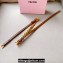 Miu Miu Width 1.5cm Metal Leather Belt Brown