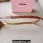 Miu Miu Width 1.5cm Metal Leather Belt Brown