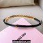 Miu Miu Width 1.5cm Metal Leather Belt Black