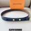 Louis Vuitton LV Studs 29 Belt M8610Y Black/Gold