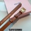 Miu Miu Width 2cm Leather Belt 5CC559 Brown