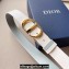Dior Width 3cm 30 Montaigne Reversible Belt in Smooth Calfskin White 2024