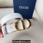 Dior Width 3cm 30 Montaigne Reversible Belt in Smooth Calfskin White 2024