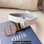 Dior Width 3cm 30 Montaigne Reversible Belt in Smooth Calfskin White 2024