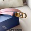 Dior Width 2cm 30 Montaigne Reversible Belt in Smooth Calfskin Pink/Black 2024