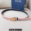 Dior Width 2cm 30 Montaigne Reversible Belt in Smooth Calfskin Pink/Black 2024