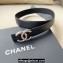 Chanel Width 3cm Reversible calfskin belt Black 2024